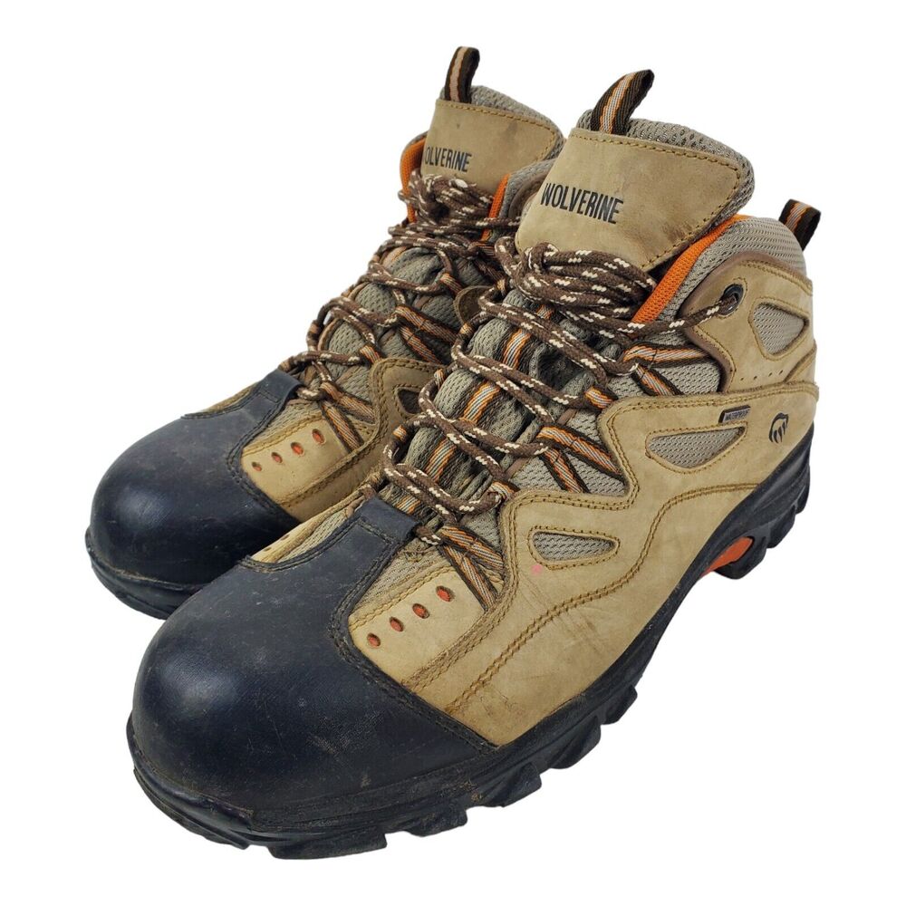 WOLVERINE Boots DURANT Men 13 Brown Leather STEEL-TOE Waterproof Workwear W02625